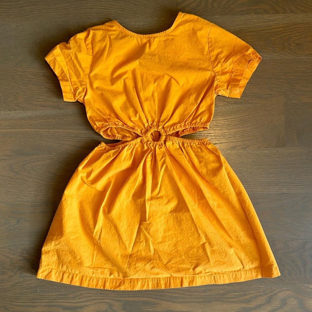 Beautiful mustard yellow dress with side cut outs by Zara.